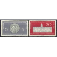 ALO0367N-SÉRIE 400º ANIVERSÁRIO DA UNIVERSIDADE FRIEDRICH SCHILLER - ALEMANHA ORIENTAL - 1958 - N