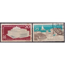ALO0497N/U-SÉRIE FEIRA DE OUTONO DE LEIPZIG - ALEMANHA ORIENTAL - 1960 - PRIMEIRO SELO NOVO, O SEGUNDO USADO