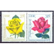ALO1469MA-SE-TENANT EXPOSIÇÃO INTERNACIONAL DAS ROSAS - ALEMANHA ORIENTAL - 1972 - MINT