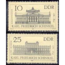 ALO2276N-SÉRIE 200º ANIVERSÁRIO DE NASCIMENTO DO ARQUITETO KARL FRIEDRICH SCHINKEL - ALEMANHA ORIENTAL - 1981 - N
