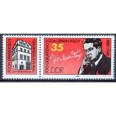 ALO2565M-SELO CENTENÁRIO DE NASCIMENTO DO JORNALISTA ERWIN KISCH - ALEMANHA ORIENTAL - 1985 - MINT