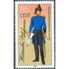 ALO2622M-SELO UNIFORMES HISTÓRICOS DOS CORREIOS, 85P - ALEMANHA ORIENTAL - 1986 - MINT