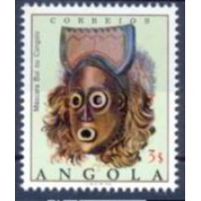 ANG0605N-SELO MÁSCARAS 3 E. - ANGOLA - 1976 - N