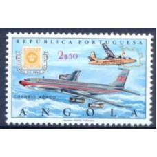ANGA026M-SELO AÉREO CENTENÁRIO DO SELO DE ANGOLA - ANGOLA - 1970 - MINT