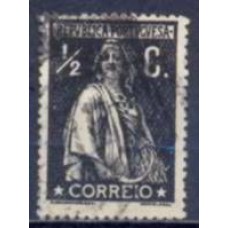 APO0207UI-SELO CERES, 1/2C, PAPEL ACETINADO, DENTEAÇÃO 15X14 - PORTUGAL - 1920 - U