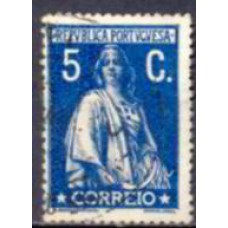 APO0212U-SELO CERES, 5C, PAPEL PORCELANA MÉDIO - PORTUGAL - 1912 - U