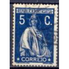 APO0212UFH-SELO CERES, 5C, PAPEL PONTINHADO HORIZONTAL - PORTUGAL - 1915 - U