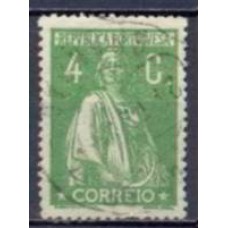 APO0226UA.02-SELO CERES, 4C, PAPEL AZULADO, DENTEAÇÃO 15X14 - PORTUGAL - 1918 - U