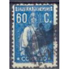 APO0245U-SELO CERES, 60C, PAPEL LISO, DENTEAÇÃO 12X11,5 - PORTUGAL - 1920/22 - U