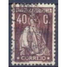 APO0283U-SELO CERES, 40C, PAPEL LISO, DENTEAÇÃO 12X11,5 - PORTUGAL - 1924/26 - U