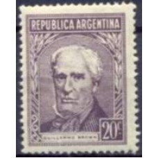 ARG0570N-SELO G. BROWN 20P - ARGENTINA - 1956 - N