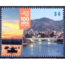 ARG9049M-SELO 100 ANOS CIDADE DE CARLOS PAZ - ARGENTINA - 2013 - MINT