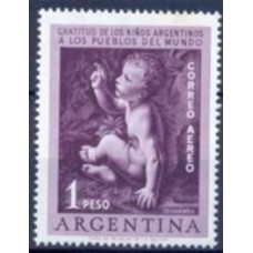 ARGA042N-SELO AÉREO INFÂNCIA ARGENTINA - ARGENTINA - 1956 - N
