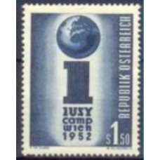 AUS0814N-SELO REUNIÃO DA UNIÃO INTERNACIONAL DA JUVENTUDE SOCIALISTA - ÁUSTRIA - 1952 - N