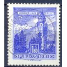 AUS0872UAB-SELO MONUMENTOS E EDIFÍCIOS, 1,80S - ÁUSTRIA - 1957/65 - U