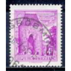 AUS0873UAB-SELO MONUMENTOS E EDIFÍCIOS, 4S - ÁUSTRIA - 1957/65 - U