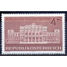AUS1196M-SELO 200º ANIVERSÁRIO DA BOLSA DE VIENA - ÁUSTRIA - 1971 - MINT
