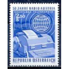 AUS1266M-SELO 50º ANIVERSÁRIO DA FUNDAÇÃO DA RADIODIFUSÃO AUSTRÍACA - ÁUSTRIA - 1974 - MINT