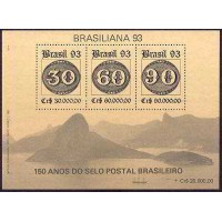 BL0095M.01-BLOCO 150 ANOS DA EMISSÃO DOS OLHOS-DE-BOI - EXPOSIÇÃO FILATÉLICA BRASILIANA 93, 1ª POSIÇÃO DA FILIGRANA - 1993 - MINT BL0095M.01-BLOCO 150 ANOS DA EMISSÃO DOS OLHOS-DE-BOI - EXPOSIÇÃO FILATÉLICA BRASILIANA 93, 1ª POSIÇÃO DA FILIGRANA - 1993 - MINT