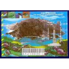BL0108M-BLOCO ILHA DA TRINDADE - 100 ANOS DE SOBERANIA - 1997 - MINT