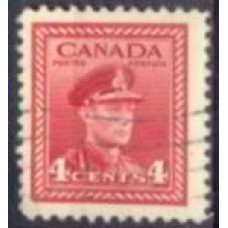 CAN0209U-SELO ESFORÇO DE GUERRA, 4C CARMIM - CANADÁ - 1943/48 - U