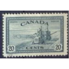 CAN0222U-SELO COMEMORAÇÃO DO RETORNO À ECONOMIA DE PAZ, 20C - CANADÁ - 1946 - U