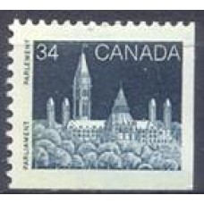 CAN0911M-SELO EDIFÍCIOS PARLAMENTO, 34C - CANADÁ - 1985/86 - MINT