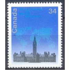 CAN0930M-SELO CONFERÊNCIA DA UNIÃO INTERPARLAMENTAR - CANADÁ - 1985 - MINT