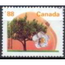 CAN1358U-SELO ÁRVORES FRUTÍFERAS III, 88C - CANADÁ - 1994 - U