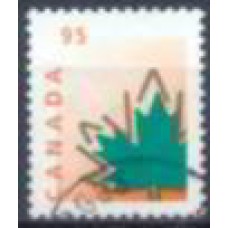 CAN1629U-SELO FOLHA ESTILIZADA, 95C - CANADÁ - 1998 - U