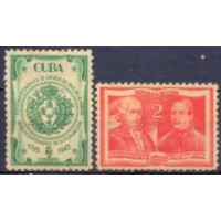 CUB0285N-SÉRIE 150º ANIVERSÁRIO DA SOCIEDADE ECONÔMICA DOS AMIGOS DO PAÍS - CUBA - 1943 - N