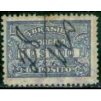 DE0050U-SELO DEPÓSITO, 10$000 ARDÓSIA VIOLETA FILIGRANA 'F1' - 1924 - U