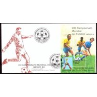 FD0366-FDC XIII CAMPEONATO MUNDIAL DE FUTEBOL MÉXICO 86 - 1985 - CBC RIO DE JANEIRO FD0366-FDC XIII CAMPEONATO MUNDIAL DE FUTEBOL MÉXICO 86 - 1985 - CBC RIO DE JANEIRO