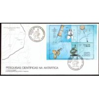 FD0440-FDC BLOCO PESQUISAS CIENTÍFICAS ANTÁRTICA - 1988 - CBC BRASÍLIA
