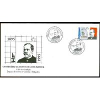 FD0636-FDC CENTENÁRIO DA MORTE DE LOUIS PASTEUR - 1995 - CBC RIO DE JANEIRO