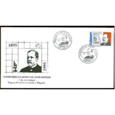 FD0636-FDC CENTENÁRIO DA MORTE DE LOUIS PASTEUR - 1995 - CBC RIO DE JANEIRO