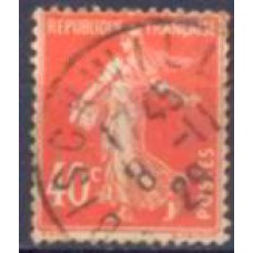 FRA0194U-SELO SEMEUSE, 40C VERMELHO - FRANÇA - 1924/26 - U