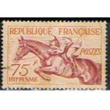 FRA0965U-SELO OLIMPÍADAS DE HELSINKI, HIPISMO - FRANÇA - 1953 - U