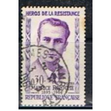 FRA1250U-SELO HERÓIS DA RESISTÊNCIA IV, MAURICE RIPOCHE - FRANÇA - 1960 - U