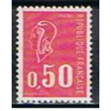 FRA1664NC-SELO MARIANE DE BEQUET, 50C COM 3 FAIXAS FOSFORESCENTES - FRANÇA - 1971 - N