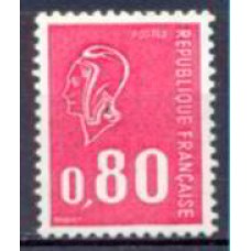 FRA1816ND-SELO MARIANE DE BEQUET, 80C SEM FAIXA FOSFORESCENTE GOMA TROPICAL - FRANÇA - 1974 - N