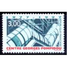 FRA3044M-SELO 20º ANIVERSÁRIO DO CENTRO GEORGES POMPIDOU - FRANÇA - 1997 - MINT