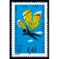 FRA3149M-SELO CENTENÁRIO DA LIGA DOS DIREITOS HUMANOS - FRANÇA - 1998 - MINT