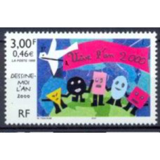 FRA3260M-SELO DESENHO ANO 2000 - FRANÇA - 1999 - MINT