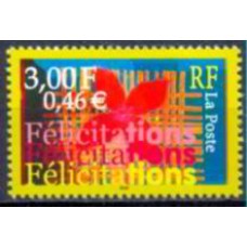 FRA3308M-SELO FELICITAÇÕES - FRANÇA - 2000 - MINT