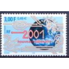 FRA3357M-SELO 2001 NOVO MILÊNIO - FRANÇA - 2000 - MINT
