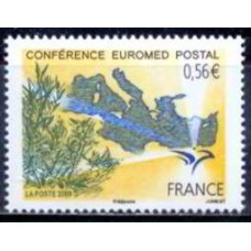 FRA4422M-SELO CONFERÊNCIA EUROMED POSTAL - FRANÇA - 2009 - MINT