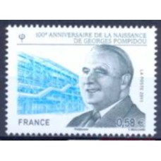 FRA4561M-SELO GEORGES POMPIDOU - FRANÇA - 2011 - MINT