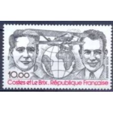 FRAA055N-SELO AÉREO AVIADORES DIEUDONNÉ COSTES E JOSEPH LE BRIX - 1ª TRAVESSIA DO ATLÂNTICO SUL SEM ESCALAS - FRANÇA - 1981 - N