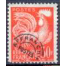 FRAP115N-SELO PRÉ-OBLITERADO GALO, 30F - FRANÇA - 1953/59 - N SEM GOMA